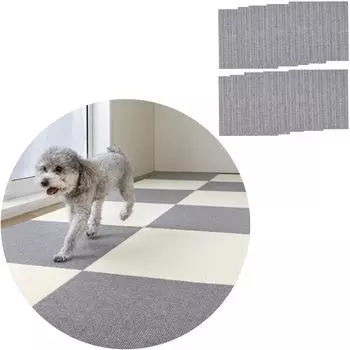 in Pet Large 10 Tile Water Dog Joint Tile Mat [Made Japan, Anti-Slip, Washable] Mat, Size, Pieces, 45x45cm, 4mm, Anti-Slip Carpet, Repellent, Mat, серый