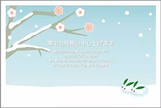 in Privately made winter greeting postcard Snow Rabbit No stamps Printed on the back Postcard [Made Tantan] 5-sheet pka-02