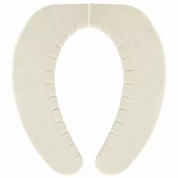 in Sanko Fluffy Type Toilet Seat Cover 6mm Ivory Adsorption [Made Japan, Deodorizing, Washable] Non-slip KV-59