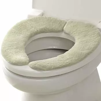 in Sanko Soft Type Toilet Seat Forest Okudake Adsorption [Made Japan, Deodorant, Washable] Non-slip, Cover, 15mm, Green, KI-06