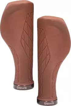 in SMRG Bicycle Ergo Grips for Cross Bikes and with Stainless Steel Bolts Long x Long x [Made Taiwan] Grips, MTB, SR-GP (Brown, (136 136mm))
