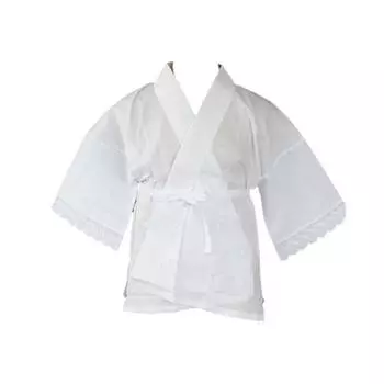 in Summer crepe underwear with drumstick collar and half collar [hga151L] [Made Japan] (gau) (L size) [Kimono weather] белый