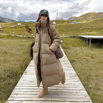 In The Winter of 2025 Version of Thick Loose Down Cotton-padded Jacket Women Coat Big Jacket Long XL