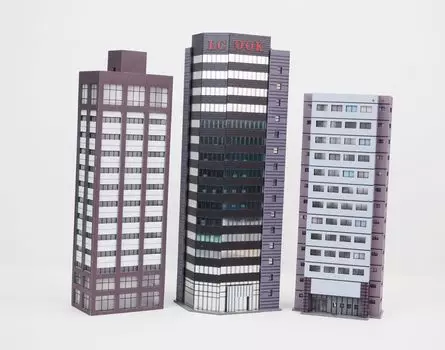 in three 17cm 14cm Building Model Building Railway Model Diorama Figure Arts and others Compatible Building Set of 3 [Good directions] - 1/300