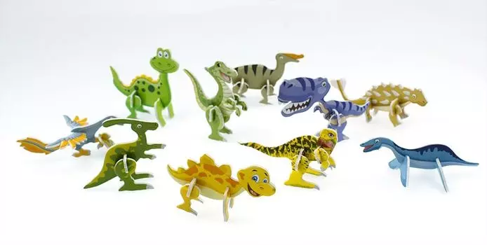 in three Set of 100 Mini Dinosaur 3D Puzzle 100 Pieces 3D Jigsaw Puzzle Dinosaur [Good directions]