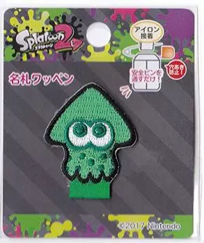 Inagaki Clothes Splatoon Name Tag Neon Just Pass Through the Safety TOM002 Patch, Green, Pin, Iron-On