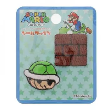 Inagaki Clothes Super Mario Seal Patch Dual Use Adhesive MRS012 Block/Koura Seal/Iron