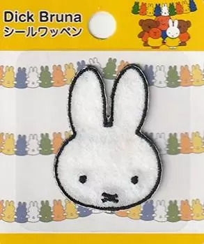 Inagaki Clothing Dick Bruna Miffy Face Patch Miffy Ширина 30 мм x Высота 43 мм Клейкая наклейка для обоих видов использования MFA001 Наклейка/утюг