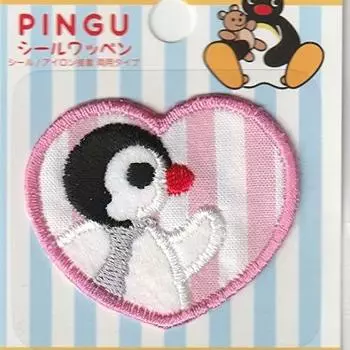 Нашивка в виде сердца Inagaki Clothing PINGU, наклейка-клей PGS002, термонаклейка