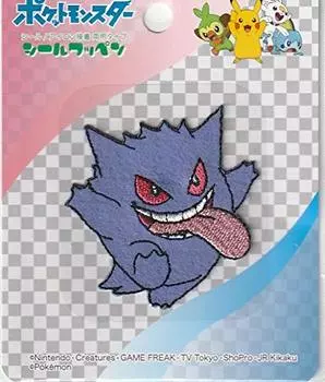 Inagaki Clothing Pocket Monster Patch Gengar Seal Iron Dual Use Adhesive PSW016
