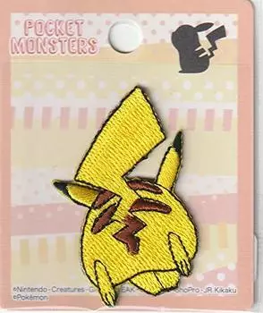 Inagaki Clothing Pocket Monster Patch Pikachu Width x Height 5cm Dual Use Adhesive PKS003 3.5cm Sticker/Iron