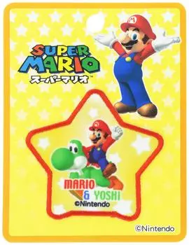 Inagaki Clothing Super Mario Patch Mario Yoshi MRW001 & Iron-On