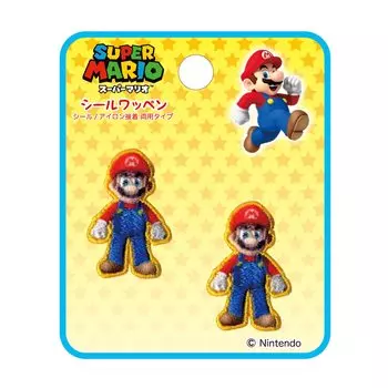 Inagaki Clothing Super Mario Petit Patch Mario 2 шт. Ширина 20 мм x Высота 30 мм Самоклеящаяся наклейка двойного назначения SPP001/наклейка с утюгом