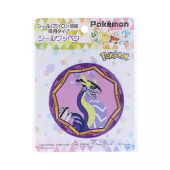 Inagakihukushoku Pokemon Big Patch Miraidon Диаметр 80 мм Клейкая наклейка двойного назначения Тип POG002 Наклейка/железо