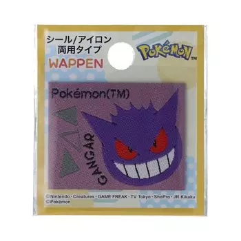 Inagakihukushoku тканая нашивка Gengar ширина 38 мм x высота 30 мм самоклеящаяся наклейка PWS004/утюг