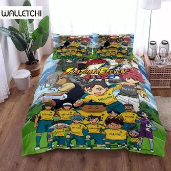 Inazuma Eleven Boys Duvet Cover Set King Queen Double Full Twin Single Size Комплект постельного белья EU single(135x200cm)