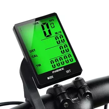 INBIKE 2,8-дюймовый беспроводной компьютер для велосипеда, многофункциональный непромокаемый велосипедный одометр для езды на велосипеде белый