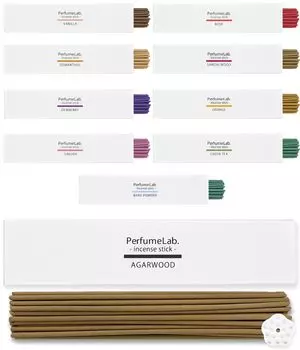 incense aroma joss stick incense holder set pieces incense Japanese-made (40 + holder, agarwood) коричневый