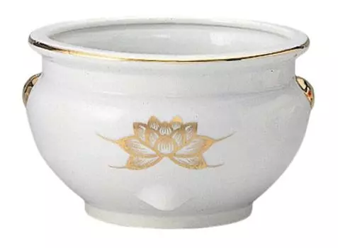 Incense incense platinum lotus Buddhist altar Buddhist altar memorial for urns burner, flat-bottomed burner, [5 inches] supplies, supplies, service,