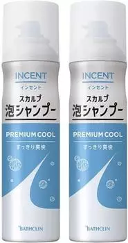 Incent Scalp Foam Shampoo 180 г x 2 флакона Средство для роста волос для мужчин Газированная пена Очищает кожу головы от кожного сала и грязи (Аромат бесплатно)