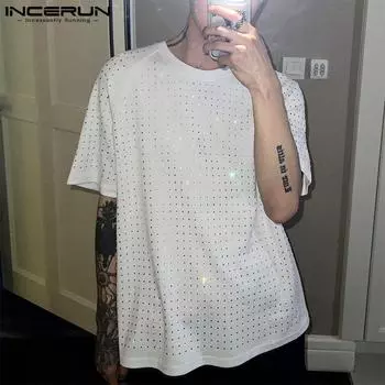 INCERUN Hot Drill Мужские летние футболки с короткими рукавами