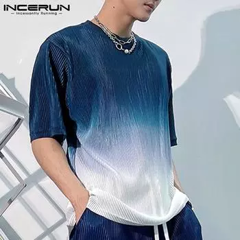 INCERUN Летние мужские удобные футболки с принтом