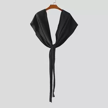 INCERUN Летняя мужская футболка с глубоким вырезом, без рукавов, с завязками, шаль 4XL