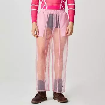 INCERUN Men Summer Elastic Waist Mesh Sheer Long Pants Party Trousers 3XL розовый