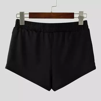 INCERUN Men Women Elastic Waist Back Heart Cutout Casual Hot Shorts S