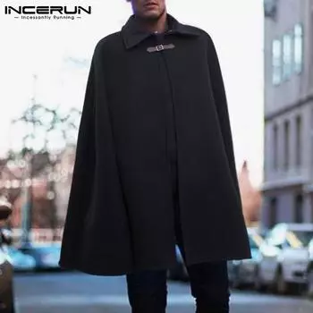 Мужской плащ накидка S чёрный