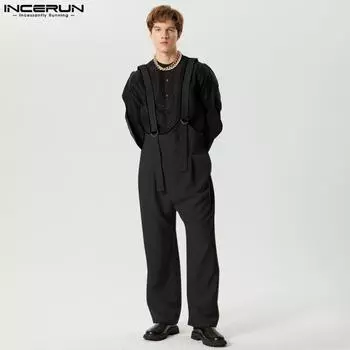 INCERUN мужские подтяжки комбинезоны комбинезоны повседневные длинные комбинезоны