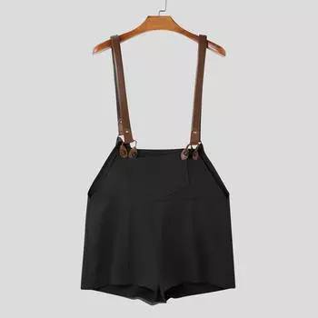 INCERUN Мужской комбинезон без рукавов на лямках, повседневный, приталенный, с подтяжками, шорты, комбинезоны