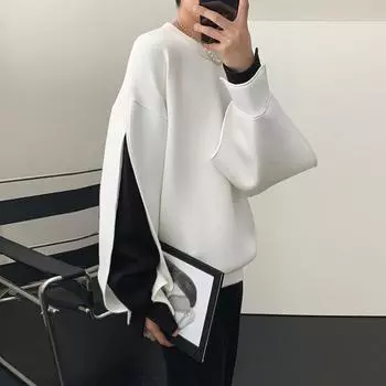 INCERUN осенне-зимние мужские цветные топы с капюшоном