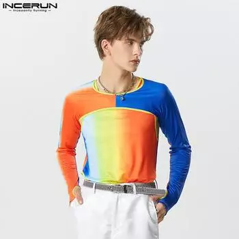 INCERUN S-5XL Мужские комбинезоны с длинными рукавами и круглым вырезом Комбинезоны