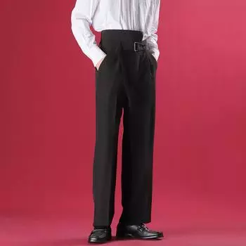 INCERUN Весенние мужские однотонные широкие длинные брюки