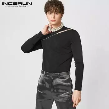 INCERUN Весенние мужские водолазки на молнии