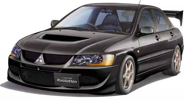 inch up series Mitsubishi Lancer Evolution VIII GSR пластиковая модель 1/24 №322 (с крылом GT-W) белый