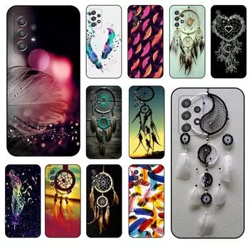 Incible перо Ловец снов черный премьер силиконовый для Samsung Galaxy A52 4G Galaxy A52 4G аксессуары сумки для телефонов Galaxy A52 4G