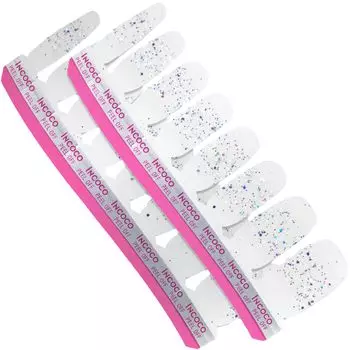 INCOCO INCOCO Наклейка для ногтей Самоклеящиеся наклейки для ногтей Просто приклейте Блеск для ногтей Просто приклейте Маникюрные наклейки для ногтей Педикюр Быстросохнущий ноготь Звездный душ