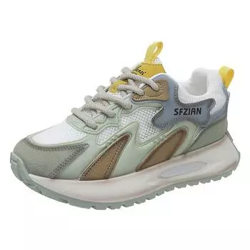 Increase 5cm sneakers shoes female summer new mesh surface breathable retro senior all-match casual sports women s shoes P571 35 серый