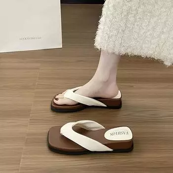 Increase the height of the feet, cool slippers, women s summer wear flip-flops, thick soles with beach sandals, new skirt heel 35