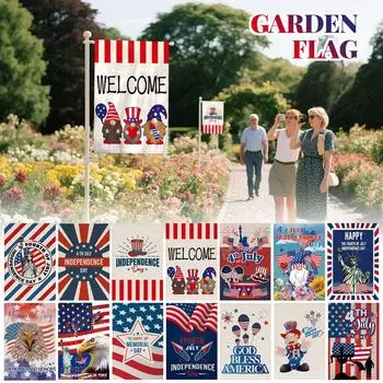 Independence Day Garden Flag Flag American Holiday Party Decoration Props Garden Flag. One Size