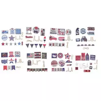 Independence Day Wooden Decoration Beautifully Designed Vibrant Colour Sturdy Patriotic Tray Wooden Type 5