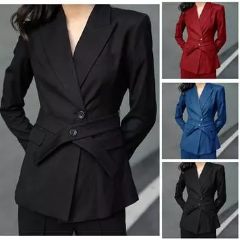 Independent Station 2024 осень и весна новый женский костюм профессиональный женский пиджак японский и корейский повседневный кардиган S синий