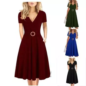 Independent Station 24 Весна и лето Новые женские юбки средней и длинной длины Разноцветные юбки разных размеров А оптом и оптом S чёрный