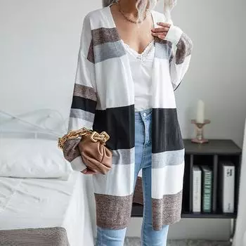 Independent Station Женский тонкий отрезок с длинными рукавами, цветной женский свитер, кардиган, верхняя одежда, удобная, универсальная и модная S