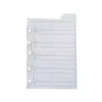Index Inside Page Cards Loose-Leaf Notebook Refill Paper Students style 1