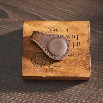 Индексная метка, закладка из кожи ручной работы, карманная закладка, магнитная закладка, зажимы из коровьей кожи первого слоя зелёный