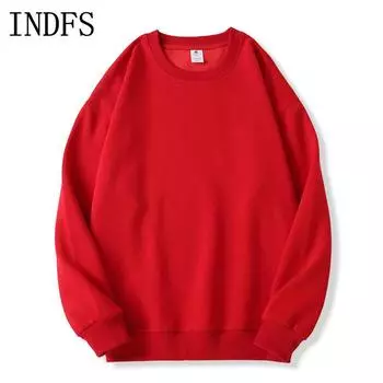 INDFS Женские модные повседневные летние весенние однотонные блузки и рубашки с круглым вырезом и длинными рукавами с принтом S белый