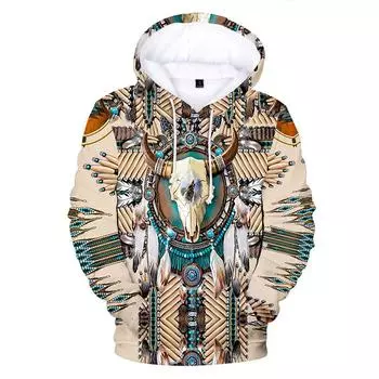 Indian Bohemian 3D Print Hoodies Fashion Retro Streetwear Men Women Oversized Pullover Hooded Sweatshirts Harajuku Kid Clothing S